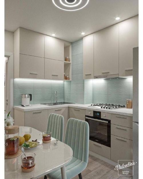 Лишь в том случае, если вы не любите яркие эксперименты в ремонте, то обратите внимание на проект этой кухни. 02