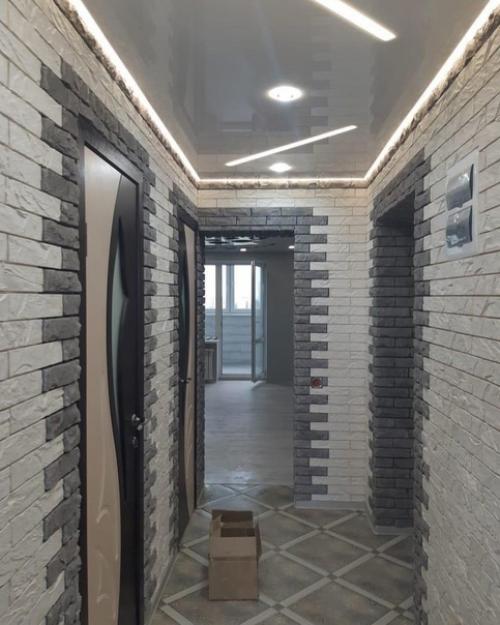 Вот такая идея отделки стен в прихожке от нашей подписчицы. 02