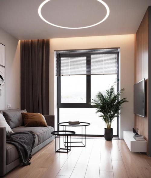 Интерьер для молодой девушки, отвечающий всем современным трендам стиля минимализм от Аxioma Interior. 02