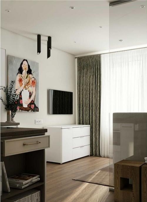 Вместить всё необходимое - задача выполнена а площадь этой квартирки - 20 кв. 02