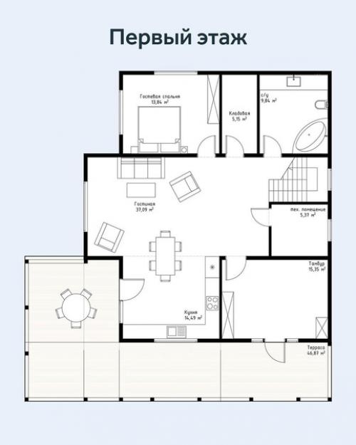 В том случае, если уж строить дом, то такой большой, просторный. 05