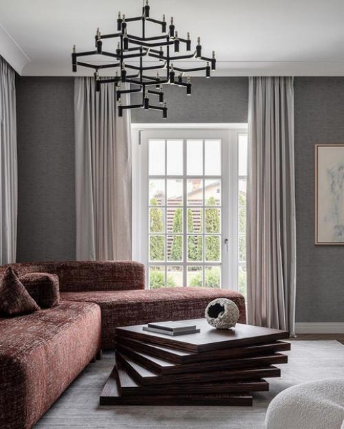 Дизайнер Евгения евинзон использовала выразительную палитру природных материалов для создания интерьера загородного дома. 02