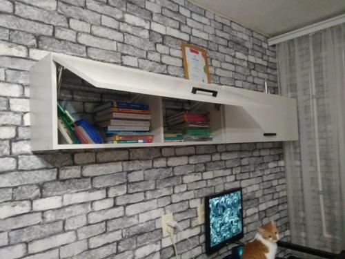 Делал ремонт в комнате сына, заодно смастерил новый стол и подвесной шкафчик. 05