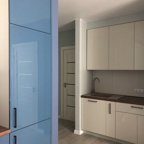 Красотка квартира - студия в стиле минимализм. 01