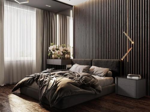 Дизайн - проект спальни с элементами лофта. 02