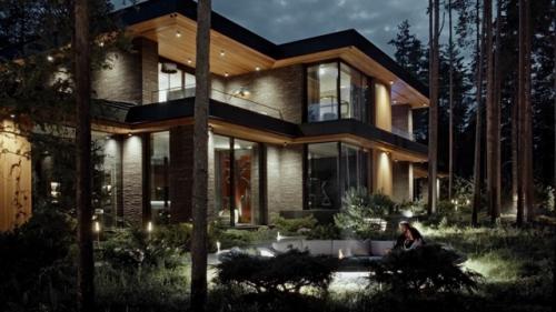 Дом, спроектированный Studia 54 в репино, напоминает роскошную яхту, пришвартованную среди сосен. 03