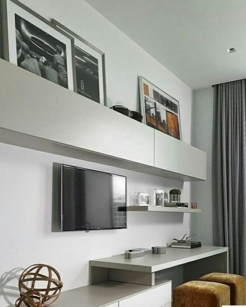 Как интересно оформить стену с телевизором. 02