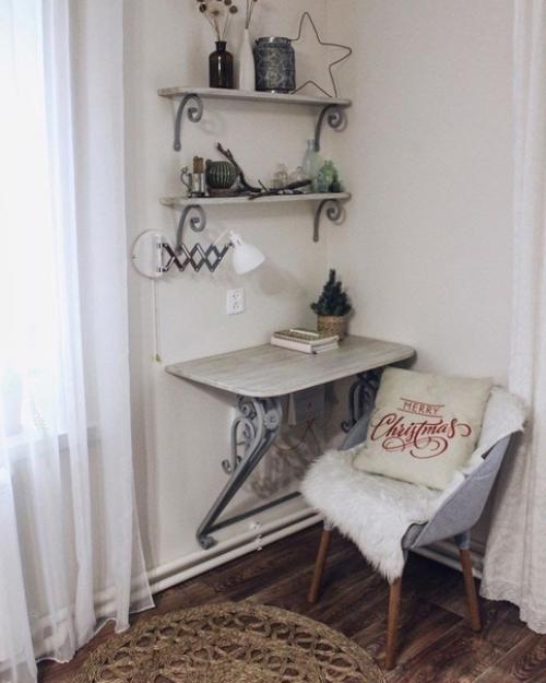 Какой нестандартный подход к обустройству интерьера в старом деревянном загородном домике. 06