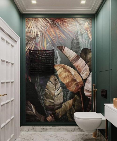 Не стандартный подход к оформлению санузла.