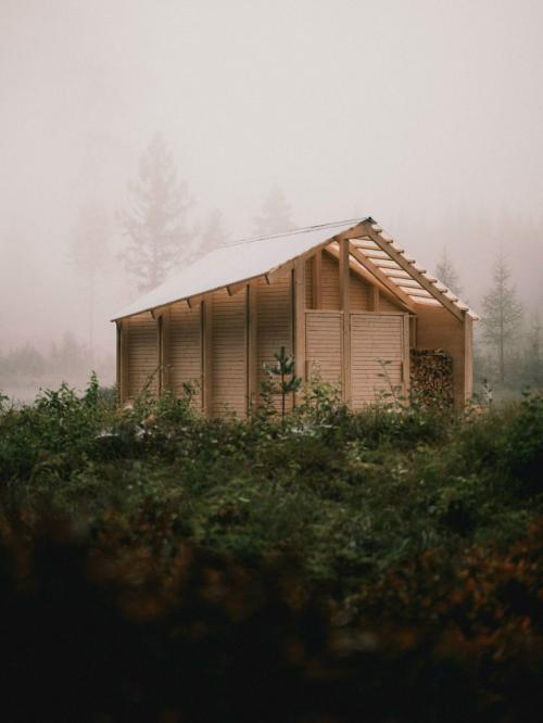 Плавучая сауна на понтоне - эксперимент норвежских студентов.

