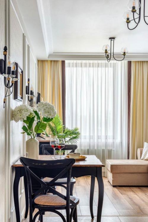 Кухня - гостиная.  Современная классика в интерьере кухни. 02