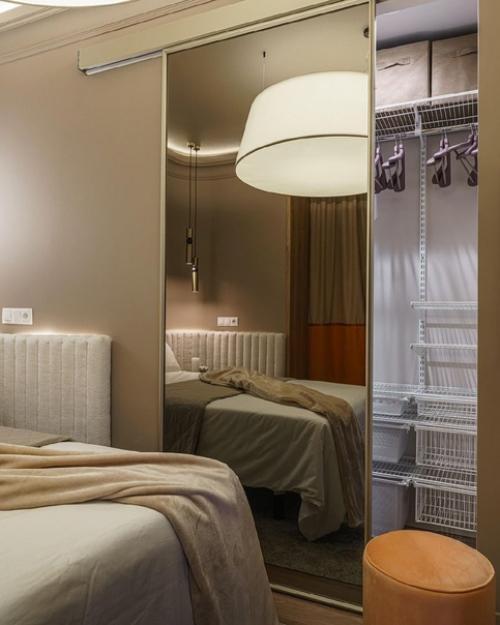 Какая тёплая и уютная спальня получилась. 04