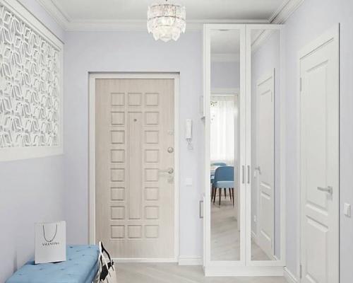 Однокомнатная квартира в холодной цветовой гамме. 08