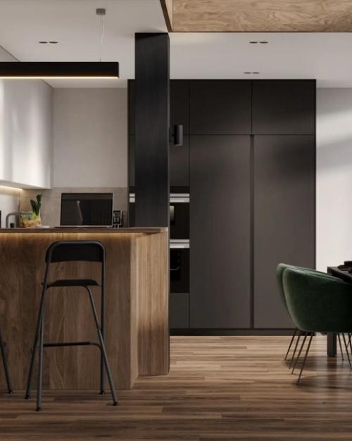 Интерьер в загородном доме, который впечатляет своей строгостью и стилем. 03