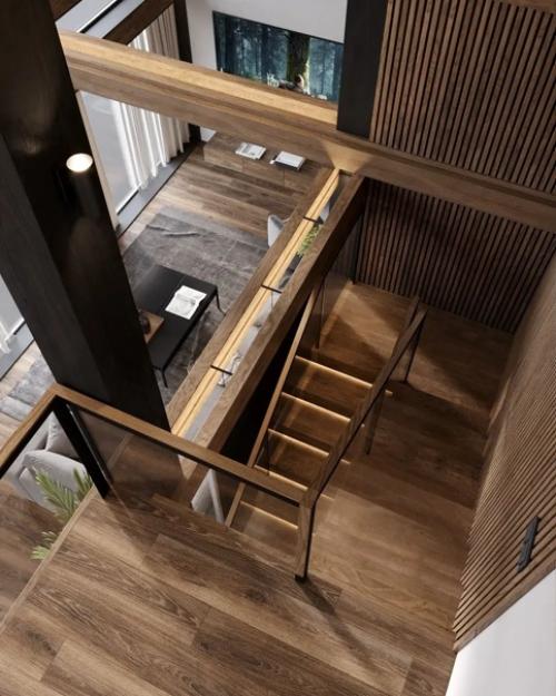 Интерьер в загородном доме, который впечатляет своей строгостью и стилем. 09