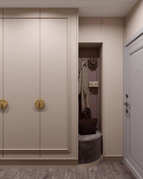 Какая нежная расцветка кухни. 08