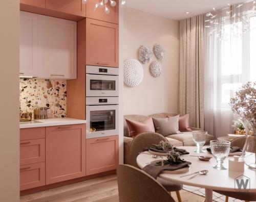 Какое нестандартное цветовое решение для кухни. 03