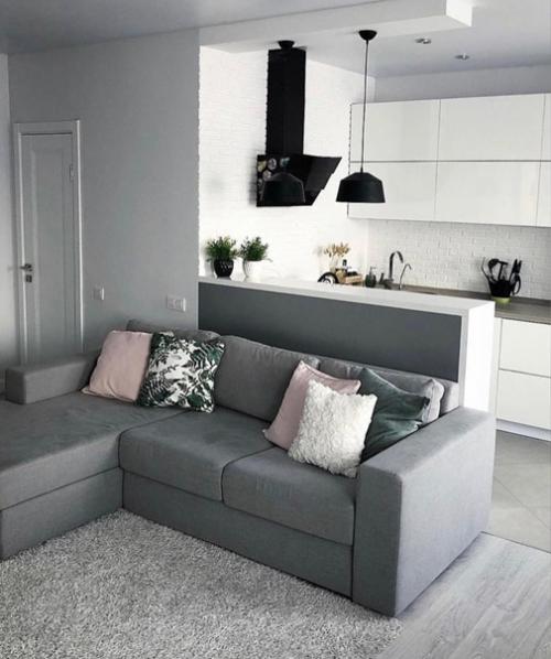 Монохромный дизайн квартиры - это модно.