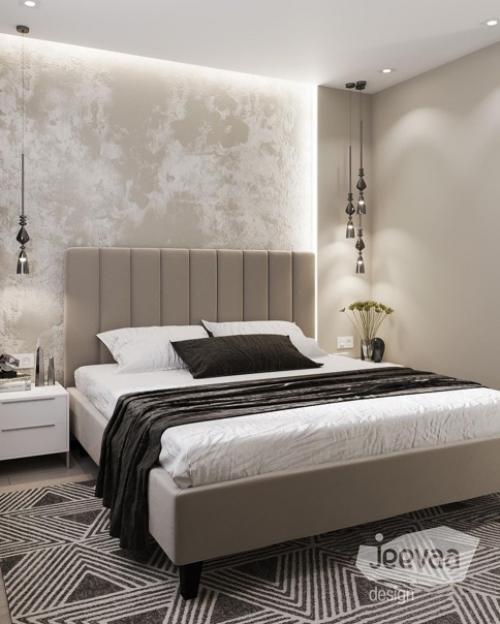 Два варианта обустройства спальни. 01