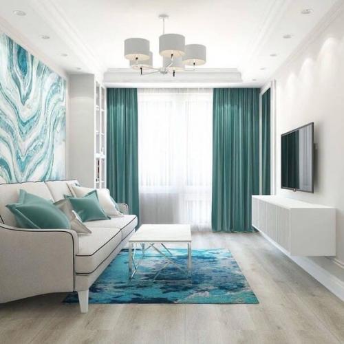 Квартира в нежном голубом цвете. 07