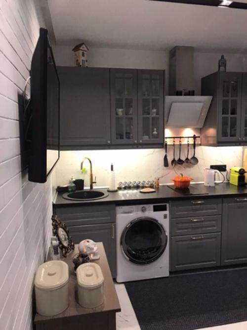 Очень стильное пространство получилось.