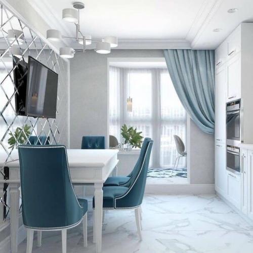 Квартира в нежном голубом цвете. 03