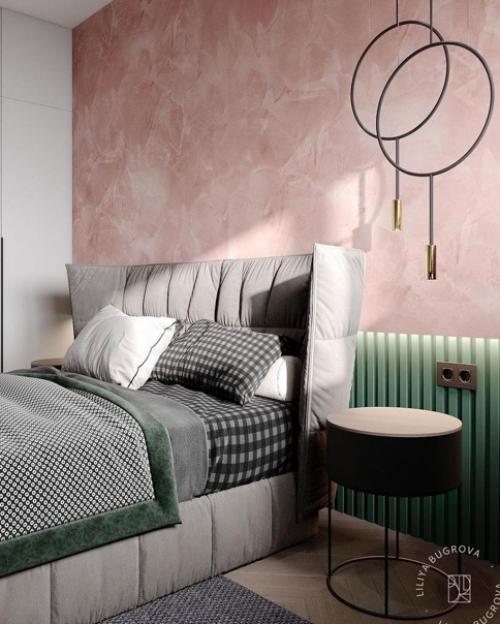Яркое цветовое решение для спальни. 02