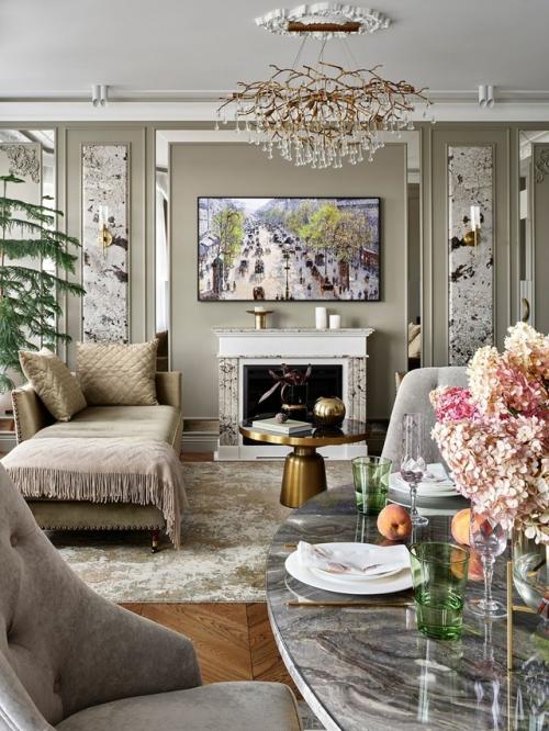 Американская классика в Петербурге: стильная квартира площадью 130 м. 01