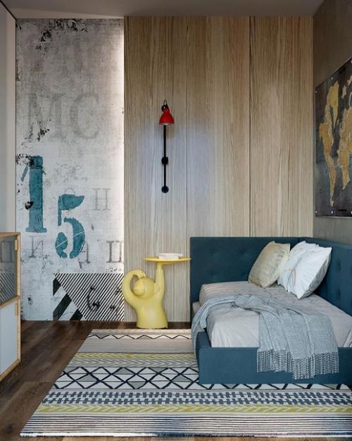 Дизайн - проект комнаты для школьника.
