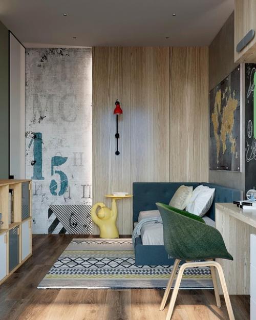 Дизайн - проект комнаты для школьника. 01