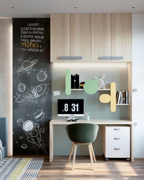 Дизайн - проект комнаты для школьника. 06