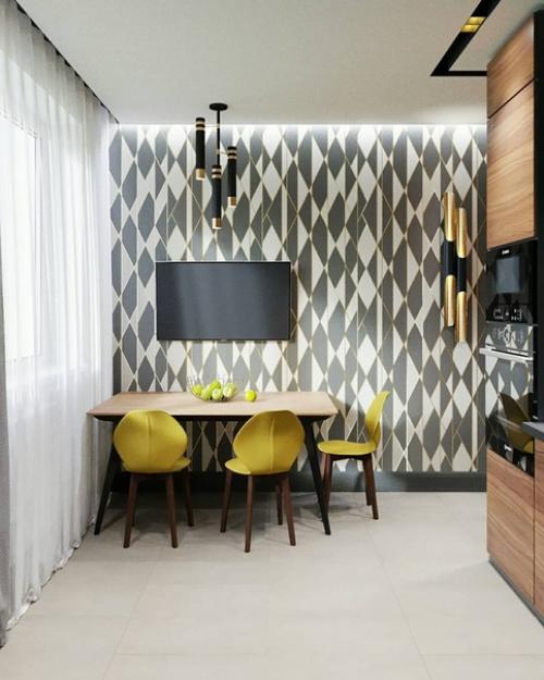 Интересное цветовое решение для кухни. 04