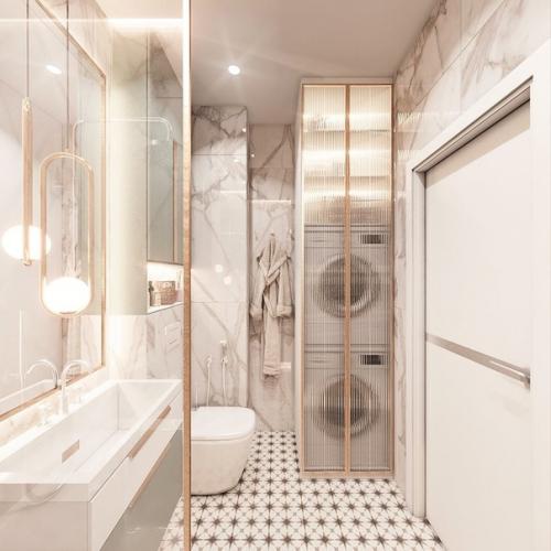 Сколько вариантов дизайна одного совмещенного санузла! 03