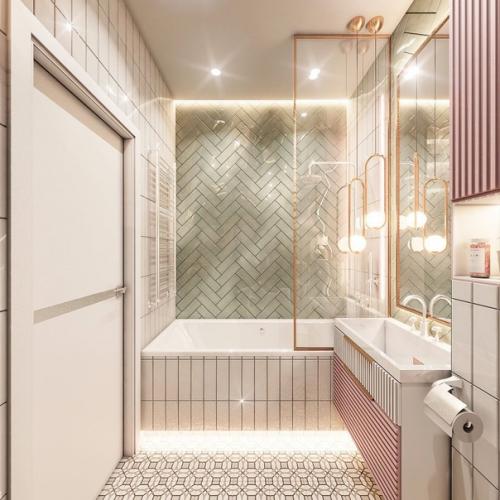 Сколько вариантов дизайна одного совмещенного санузла! 05