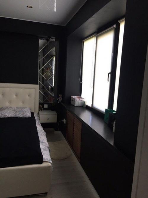 Вот это переделка спальня в черном цвете. 02