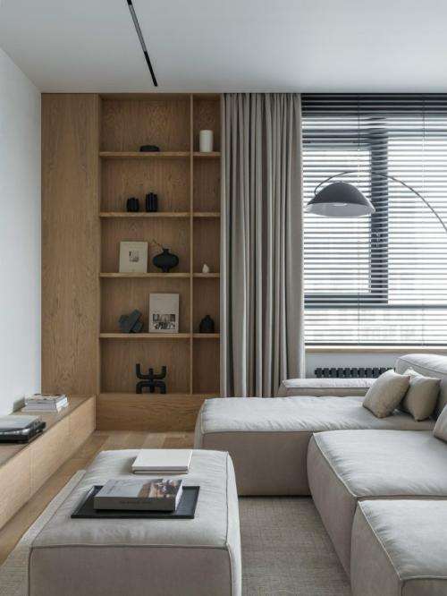 Дизайнер Жанна денишева создала спокойное и универсальное пространство для молодой семьи, построенное на лаконичной и выдержанной палитре. 06