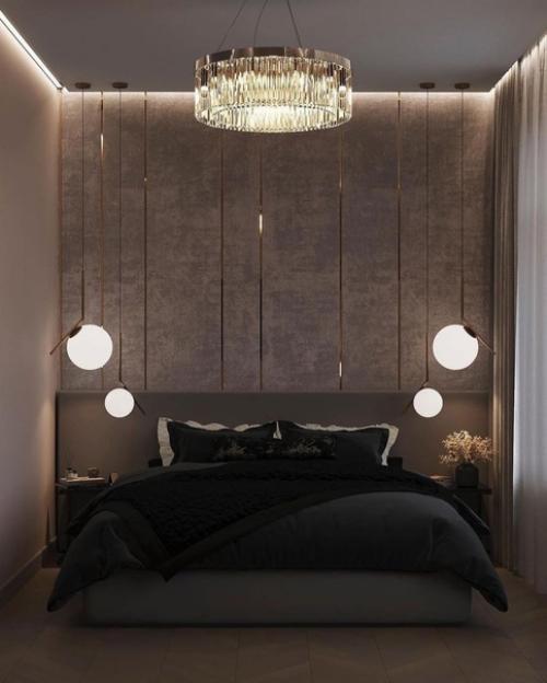 Прекрасное оформление спальни.