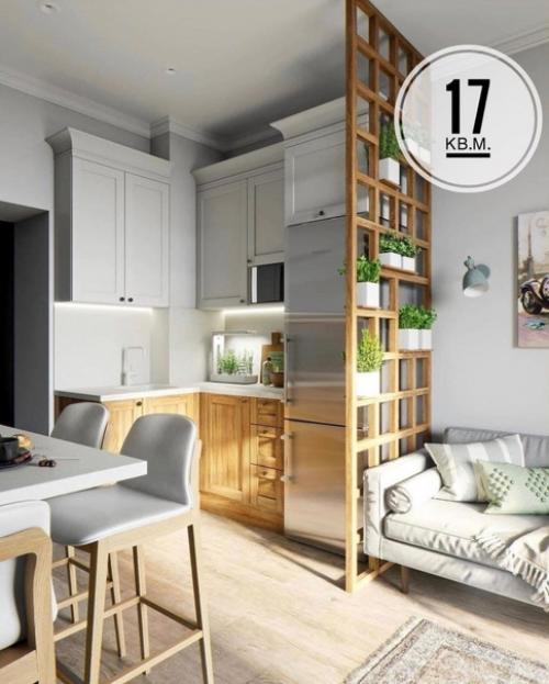 Дизайн смарт квартиры, площадь 17 кв.