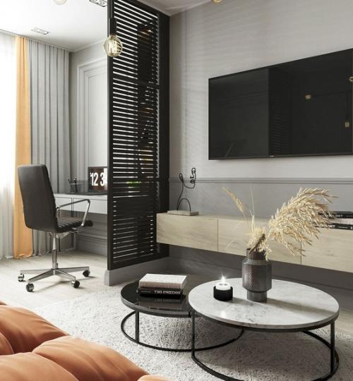 Дизайн - проект гостиной.