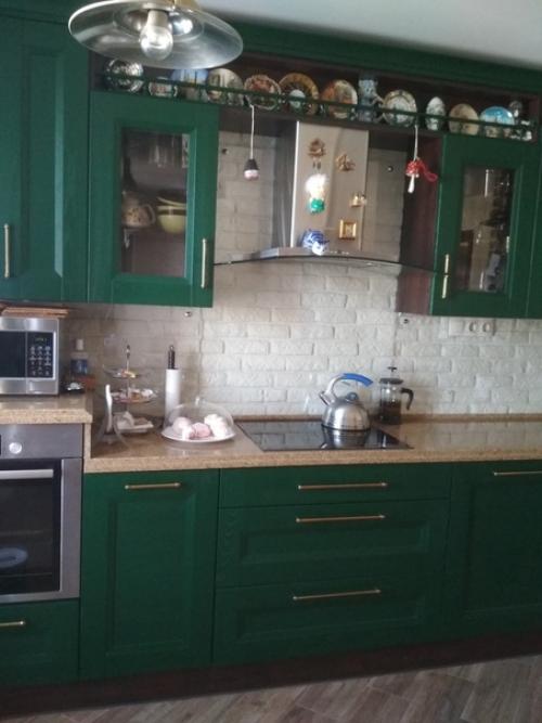 Моя кухня - гостиная (28 м 2. зона кухни. 05