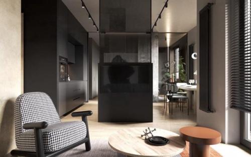 Вот такой вот лаконичный интерьер в мужском стиле. 02