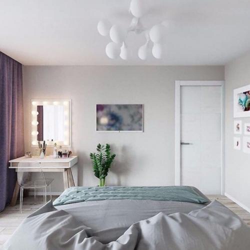 Двушка с лёгкими цветочным мотивами в оформлении. 03