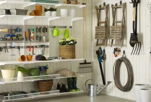 Идеи хранения инвентаря в гараже, хоз. 09