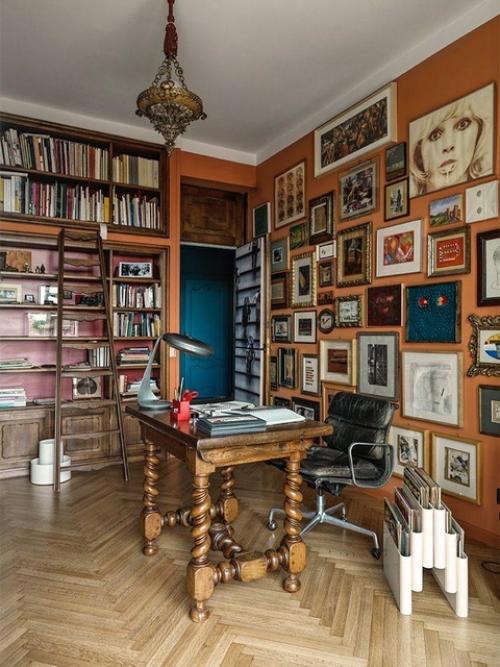 Эта квартира в Турине - настоящий калейдоскоп цветов и воспоминаний. 07 Эта квартира в Турине - настоящий калейдоскоп цветов и воспоминаний. 07