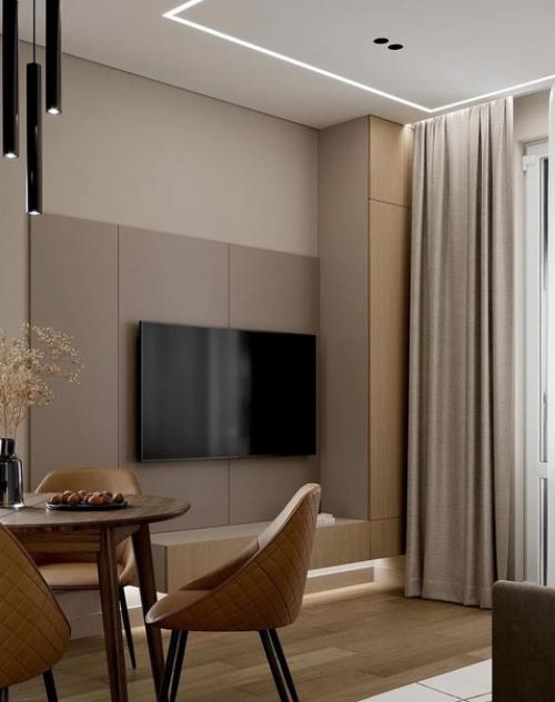 Фрагменты дизайна кухни - гостиной площадью 18 кв. 02