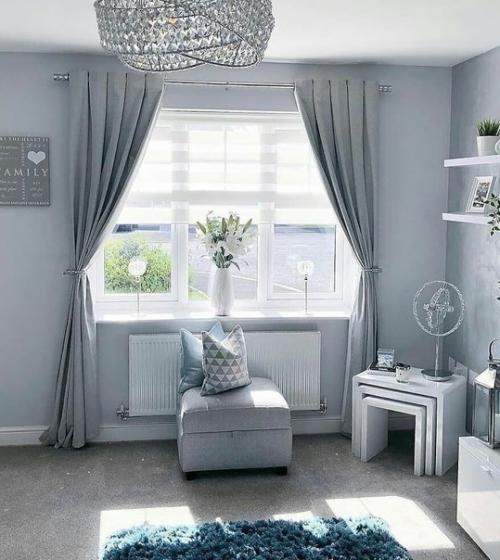 Интерьер квартиры в холодной цветовой гамме. 03