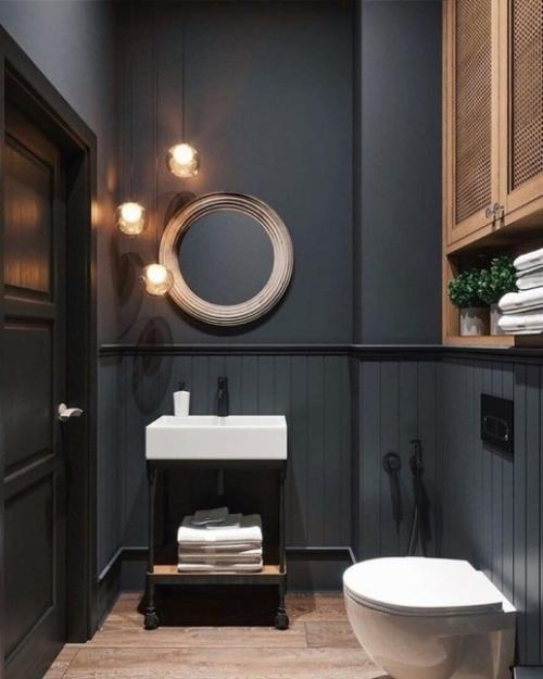 Таким образом, если вы сомневаетесь, нужно ли класть плитку в туалете, то вот вам вариант без плитки. 02