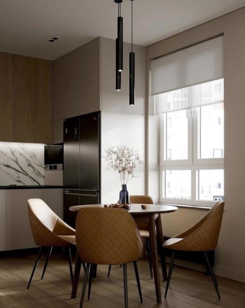 Фрагменты дизайна кухни - гостиной площадью 18 кв. 01