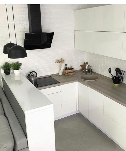 Стильный интерьер квартиры в сером цвете.