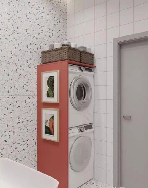 Красный, зеленый в одном интерьере. 02